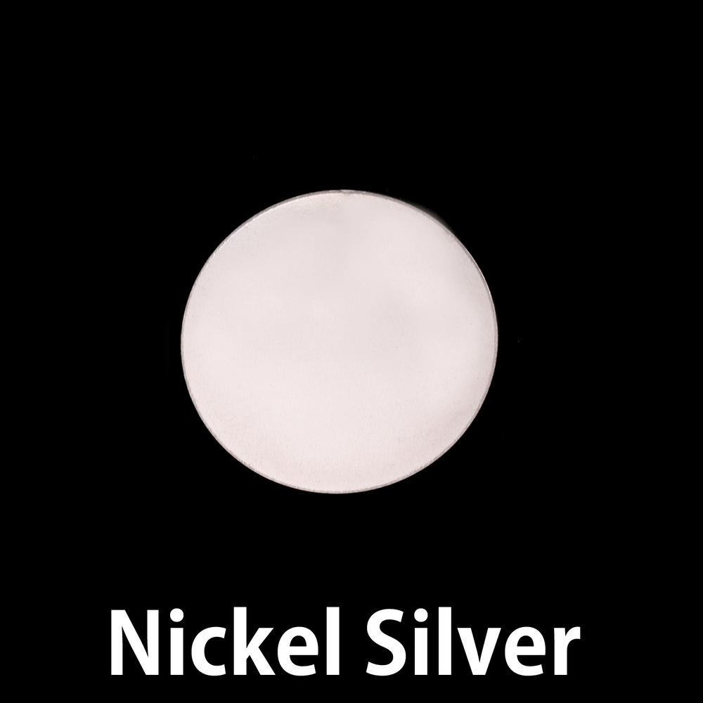 Metal Stamping Blanks Nickel Silver Round, Disc, Circle, 16mm (.63"), 24g, Pack of 5